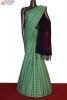 Checks & Designer Peacock Pallu Handloom Pure Soft Silk Saree